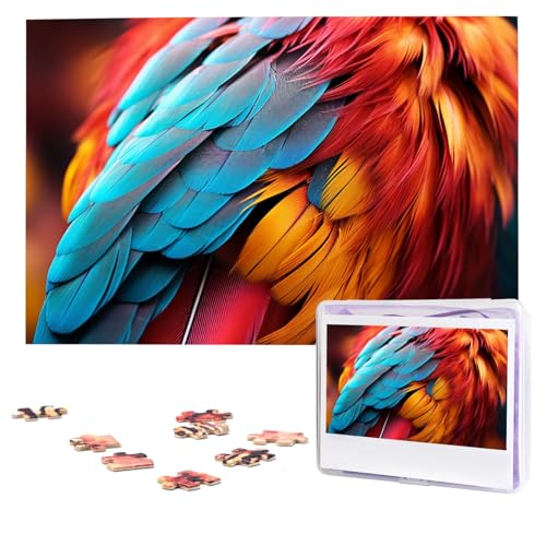 Bunte Feder-Puzzles, 1000 Teile, personalisiertes Puzzle, Foto-Puzzle für Erwachsene, anspruchsvolles Bilderpuzzle mit Aufbewahrungstasche, Puzzles für Männer und Frauen, Heimdekoration (74,9 x 50 cm) Bunte Feder-Puzzles, 1000 Teile, personalisiertes Puzzle, Foto-Puzzle für Erwachsene, anspruchsvolles Bilderpuzzle mit Aufbewahrungstasche, Puzzles für Männer und Frauen, Heimdekoration (74,9 x 50 cm) von HCLYvexiria