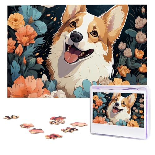 Corgi Pattern Puzzles 1000 Pieces Personalized Jigsaw Puzzles Photos Puzzle for Adults Challenging Picture Puzzle with Storage Bag Puzzles for Men Women Home Decor (74.9 cm x 50.0 cm) von HCLYvexiria