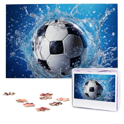 Fußball-Wasser-Puzzle, 1000 Teile, personalisiertes Puzzle, Foto-Puzzle für Erwachsene, anspruchsvolles Bilderpuzzle mit Aufbewahrungstasche, Puzzles für Männer und Frauen, Heimdekoration (74,9 x 50 Fußball-Wasser-Puzzle, 1000 Teile, personalisiertes Puzzle, Foto-Puzzle für Erwachsene, anspruchsvolles Bilderpuzzle mit Aufbewahrungstasche, Puzzles für Männer und Frauen, Heimdekoration (74,9 x 50 von HCLYvexiria