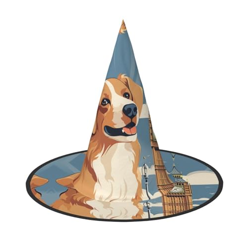 HCLYvexiria Hexenhüte Halloween Kegel Zauberer Hut Big Ben Hund Hexenhüte Halloween Hut Kostüm Cosplay HCLYvexiria Hexenhüte Halloween Kegel Zauberer Hut Big Ben Hund Hexenhüte Halloween Hut Kostüm Cosplay von HCLYvexiria