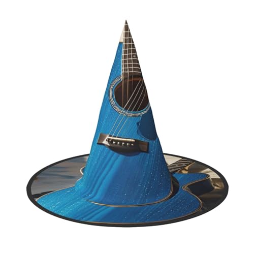 HCLYvexiria Hexenhüte Halloween Kegel Zauberer Hut Blau Gitarre Hexenhüte Halloween Hut Kostüm Cosplay HCLYvexiria Hexenhüte Halloween Kegel Zauberer Hut Blau Gitarre Hexenhüte Halloween Hut Kostüm Cosplay von HCLYvexiria