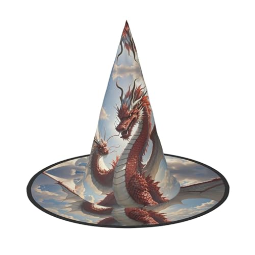 HCLYvexiria Hexenhüte Halloween Kegel Zauberer Hut Chinesischer Drache Hexenhüte Halloween Hut Kostüm Cosplay HCLYvexiria Hexenhüte Halloween Kegel Zauberer Hut Chinesischer Drache Hexenhüte Halloween Hut Kostüm Cosplay von HCLYvexiria