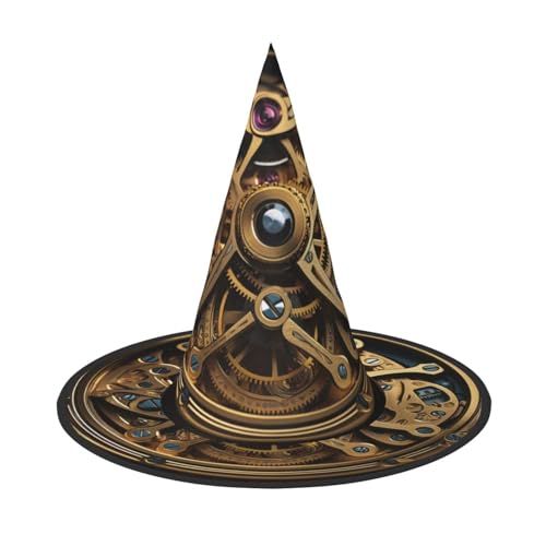 HCLYvexiria Hexenhüte Halloween Kegel Zauberer Hut Coole Steampunk Zahnräder Hexenhüte Halloween Hut Kostüm Cosplay HCLYvexiria Hexenhüte Halloween Kegel Zauberer Hut Coole Steampunk Zahnräder Hexenhüte Halloween Hut Kostüm Cosplay von HCLYvexiria
