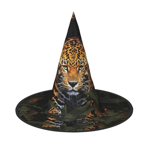HCLYvexiria Hexenhüte Halloween Kegel Zauberer Hut Dschungel Leopard Hexenhüte Halloween Hut Kostüm Cosplay HCLYvexiria Hexenhüte Halloween Kegel Zauberer Hut Dschungel Leopard Hexenhüte Halloween Hut Kostüm Cosplay von HCLYvexiria