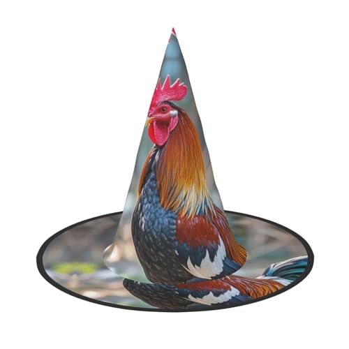 HCLYvexiria Hexenhüte Halloween Kegel Zauberer Hut Hahn Hexenhüte Halloween Hut Kostüm Cosplay von HCLYvexiria