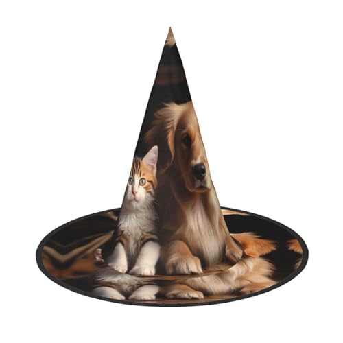 HCLYvexiria Hexenhüte Halloween Kegel Zauberer Hut Hund und Katze Hexenhüte Halloween Hut Kostüm Cosplay HCLYvexiria Hexenhüte Halloween Kegel Zauberer Hut Hund und Katze Hexenhüte Halloween Hut Kostüm Cosplay von HCLYvexiria