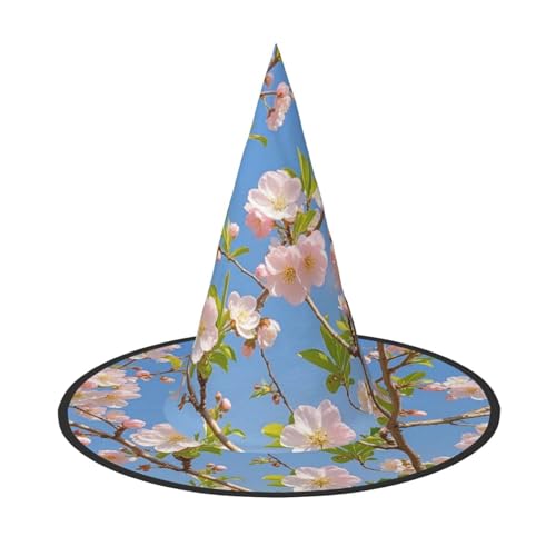 HCLYvexiria Hexenhüte Halloween Kegel Zauberer Hut Japanische Blumen Kirschblüte Hexenhüte Halloween Hut Kostüm Cosplay HCLYvexiria Hexenhüte Halloween Kegel Zauberer Hut Japanische Blumen Kirschblüte Hexenhüte Halloween Hut Kostüm Cosplay von HCLYvexiria