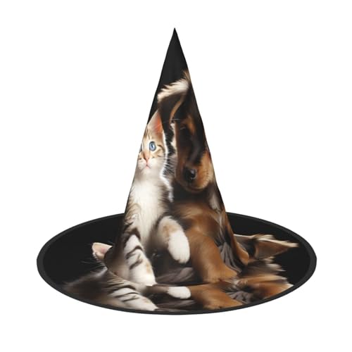 HCLYvexiria Hexenhüte Halloween Kegel Zauberer Hut Niedliche Katzen Hunde Hexenhüte Halloween Hut Kostüm Cosplay HCLYvexiria Hexenhüte Halloween Kegel Zauberer Hut Niedliche Katzen Hunde Hexenhüte Halloween Hut Kostüm Cosplay von HCLYvexiria