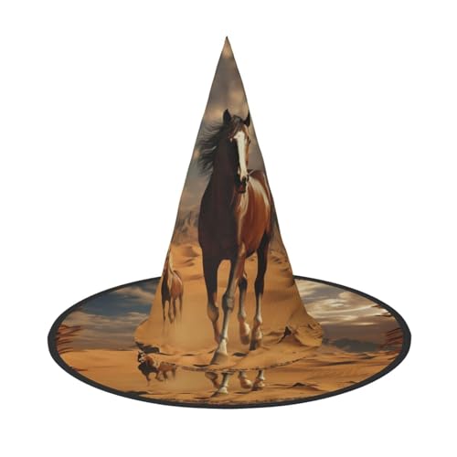 HCLYvexiria Hexenhüte Halloween Kegel Zauberer Hut Pferd in Wüste Hexenhüte Halloween Hut Kostüm Cosplay HCLYvexiria Hexenhüte Halloween Kegel Zauberer Hut Pferd in Wüste Hexenhüte Halloween Hut Kostüm Cosplay von HCLYvexiria