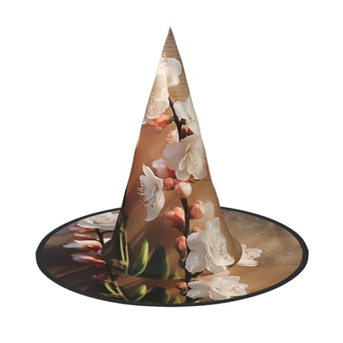 HCLYvexiria Hexenhüte Halloween Kegel Zauberer Hut Pfirsichblüte Hexenhüte Halloween Hut Kostüm Cosplay HCLYvexiria Hexenhüte Halloween Kegel Zauberer Hut Pfirsichblüte Hexenhüte Halloween Hut Kostüm Cosplay von HCLYvexiria