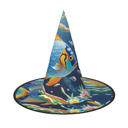HCLYvexiria Hexenhüte Halloween Kegel Zauberer Hut Regenbogen Fischschuppen Hexenhüte Halloween Hut Kostüm Cosplay HCLYvexiria Hexenhüte Halloween Kegel Zauberer Hut Regenbogen Fischschuppen Hexenhüte Halloween Hut Kostüm Cosplay von HCLYvexiria