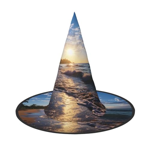 HCLYvexiria Hexenhüte Halloween Kegel Zauberer Hut Strandblick Hexenhüte Halloween Hut Kostüm Cosplay HCLYvexiria Hexenhüte Halloween Kegel Zauberer Hut Strandblick Hexenhüte Halloween Hut Kostüm Cosplay von HCLYvexiria