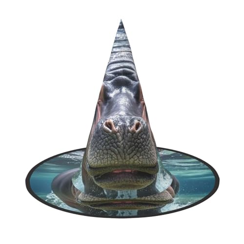 HCLYvexiria Hexenhüte Halloween Kegel Zauberer Hut Tauchen Nilpferd Hexenhüte Halloween Hut Kostüm Cosplay von HCLYvexiria