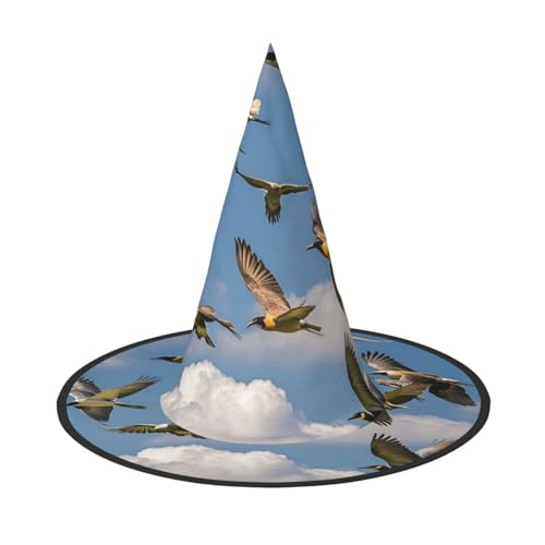 HCLYvexiria Hexenhüte Halloween Kegel Zauberer Hut Vogelschwarm Hexenhüte Halloween Hut Kostüm Cosplay HCLYvexiria Hexenhüte Halloween Kegel Zauberer Hut Vogelschwarm Hexenhüte Halloween Hut Kostüm Cosplay von HCLYvexiria