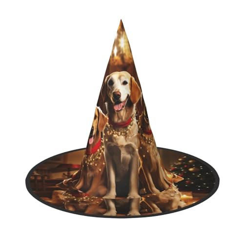 HCLYvexiria Hexenhüte Halloween Kegel Zauberer Hut Weihnachten Hund Party Hexenhüte Halloween Hut Kostüm Cosplay von HCLYvexiria