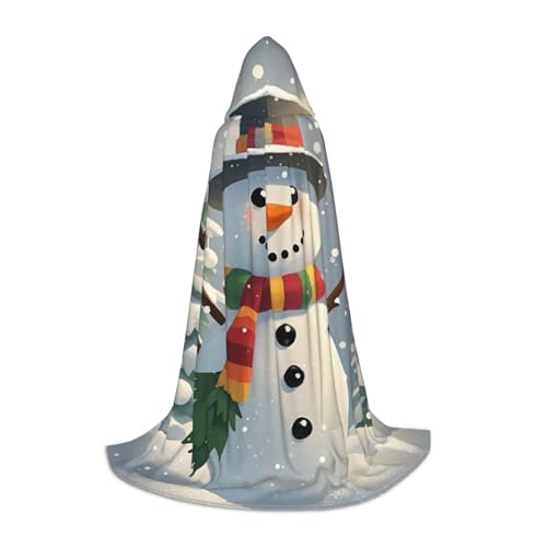 HCLYvexiria Kapuzenumhang, Uni, Halloween, Kapuzenumhang, Frohe Weihnachten, Schneemann, Kapuzenmantel, Halloween-Umhang, Cosplay-Kostüme von HCLYvexiria