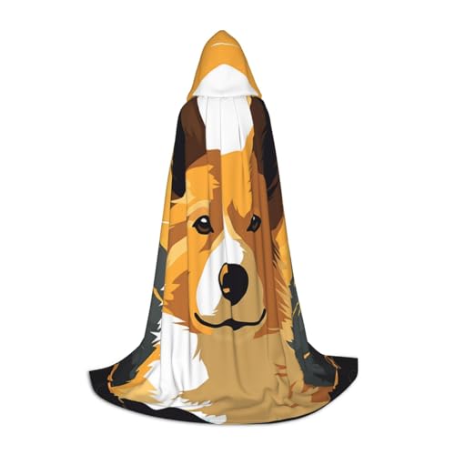 HCLYvexiria Kapuzenumhang, Uni, Halloween-Umhang, Corgi-Silhouette, Kapuzenmantel, Halloween-Umhang, Cosplay-Kostüme von HCLYvexiria
