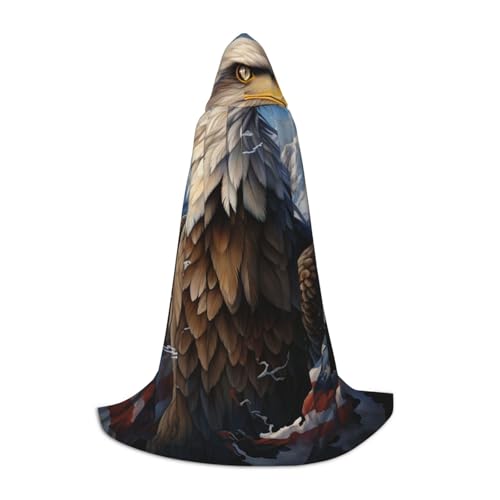 HCLYvexiria Kapuzenumhang Uni Halloween Kapuzenumhang Adler Kapuzenmantel Halloween Umhang Cosplay Kostüme von HCLYvexiria