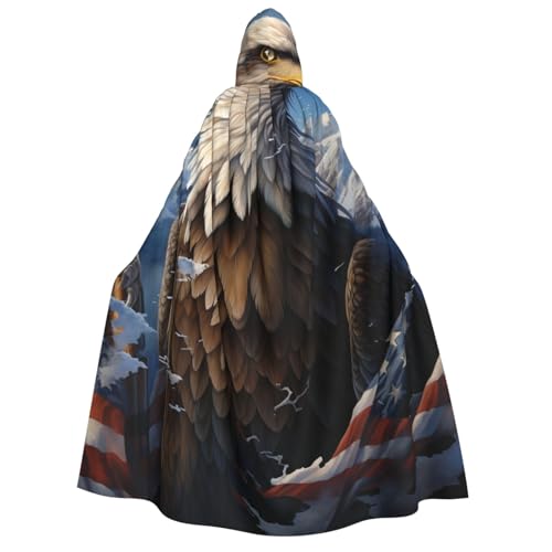 HCLYvexiria Kapuzenumhang Uni Halloween Kapuzenumhang Adler Kapuzenmantel Halloween Umhang Cosplay Kostüme von HCLYvexiria