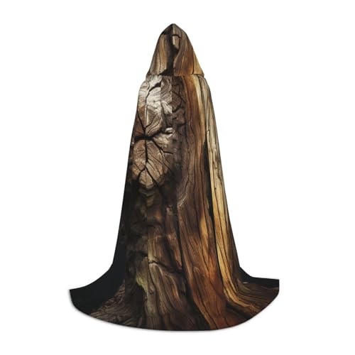 HCLYvexiria Kapuzenumhang Uni Halloween Kapuzenumhang Baumstamm Kapuzenmantel Halloween Umhang Cosplay Kostüme von HCLYvexiria