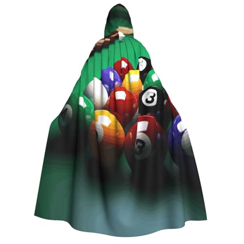 HCLYvexiria Kapuzenumhang Uni Halloween Kapuzenumhang Billard Kapuzenmantel Halloween Umhang Cosplay Kostüme von HCLYvexiria