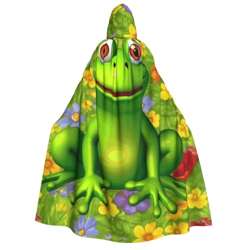 HCLYvexiria Kapuzenumhang Uni Halloween Kapuzenumhang Frosch Kapuzenmantel Halloween Umhang Cosplay Kostüme von HCLYvexiria