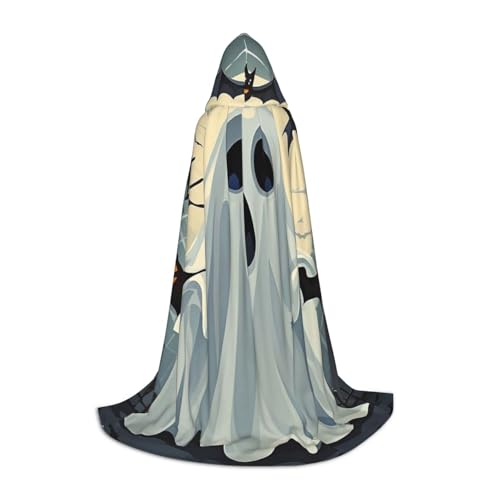 HCLYvexiria Kapuzenumhang Uni Halloween Kapuzenumhang Geistermuster Kapuzenmantel Halloween Umhang Cosplay Kostüme von HCLYvexiria