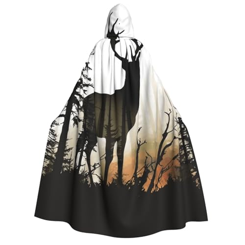 HCLYvexiria Kapuzenumhang Uni Halloween Kapuzenumhang Hirsch Silhouette 2 Kapuzenmantel Halloween Umhang Cosplay Kostüme HCLYvexiria Kapuzenumhang Uni Halloween Kapuzenumhang Hirsch Silhouette 2 Kapuzenmantel Halloween Umhang Cosplay Kostüme von HCLYvexiria