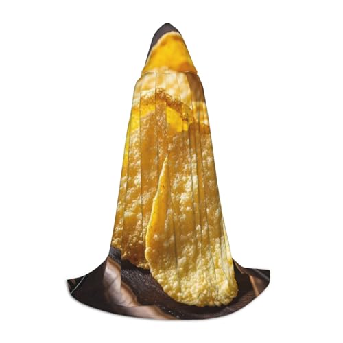 HCLYvexiria Kapuzenumhang Uni Halloween Kapuzenumhang Kartoffelchips Kapuzenmantel Halloween Umhang Cosplay Kostüme von HCLYvexiria