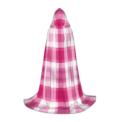 HCLYvexiria Kapuzenumhang Uni Halloween Kapuzenumhang Plaid Kapuzenmantel Halloween Umhang Cosplay Kostüme von HCLYvexiria