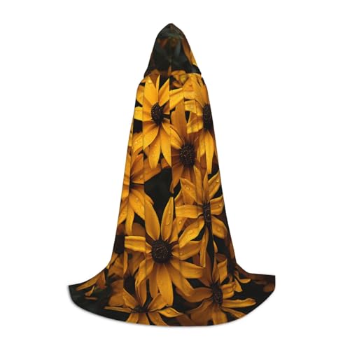 HCLYvexiria Kapuzenumhang Uni Halloween Kapuzenumhang Rudbeckia Kapuzenmantel Halloween Umhang Cosplay Kostüme von HCLYvexiria