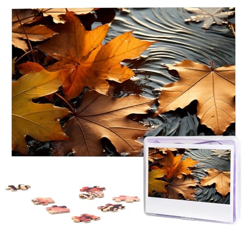 Herbstblätter-Puzzle, 1000 Teile, personalisiertes Puzzle, Foto-Puzzle für Erwachsene, anspruchsvolles Bilderpuzzle mit Aufbewahrungstasche, Puzzles für Männer und Frauen, Heimdekoration (74,9 x 50 Herbstblätter-Puzzle, 1000 Teile, personalisiertes Puzzle, Foto-Puzzle für Erwachsene, anspruchsvolles Bilderpuzzle mit Aufbewahrungstasche, Puzzles für Männer und Frauen, Heimdekoration (74,9 x 50 von HCLYvexiria