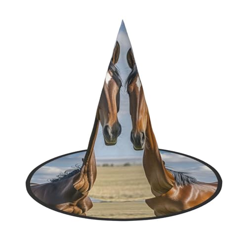 Hexenhüte Halloween Kegel Zauberer Hut Pferde verliebt Hexenhüte Halloween Hut Kostüm Cosplay von HCLYvexiria