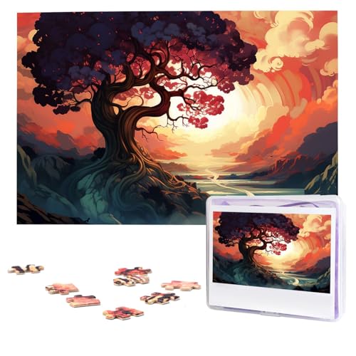 Kunstbaum-Puzzles, 1000 Teile, personalisiertes Puzzle, Foto-Puzzle für Erwachsene, anspruchsvolles Bilderpuzzle mit Aufbewahrungstasche, Puzzles für Männer und Frauen, Heimdekoration (74,9 x 50 cm) Kunstbaum-Puzzles, 1000 Teile, personalisiertes Puzzle, Foto-Puzzle für Erwachsene, anspruchsvolles Bilderpuzzle mit Aufbewahrungstasche, Puzzles für Männer und Frauen, Heimdekoration (74,9 x 50 cm) von HCLYvexiria