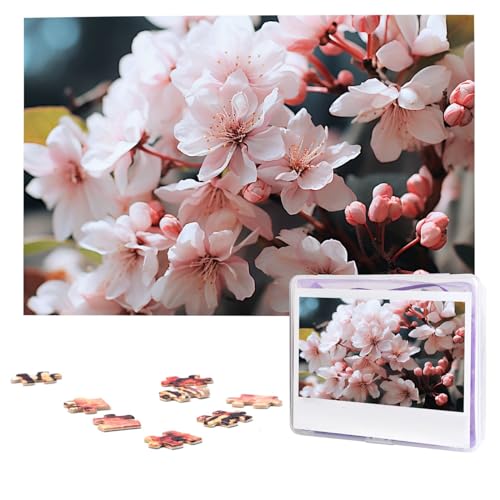 Pink-weiße Blumen-Puzzles, 1000 Teile, personalisiertes Puzzle, Foto-Puzzle für Erwachsene, anspruchsvolles Bilderpuzzle mit Aufbewahrungstasche, Puzzles für Männer und Frauen, Heimdekoration (74,9 x Pink-weiße Blumen-Puzzles, 1000 Teile, personalisiertes Puzzle, Foto-Puzzle für Erwachsene, anspruchsvolles Bilderpuzzle mit Aufbewahrungstasche, Puzzles für Männer und Frauen, Heimdekoration (74,9 x von HCLYvexiria