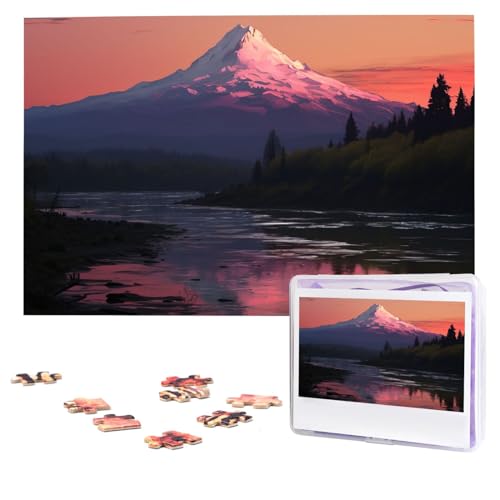 Puzzle mit Sonnenuntergang, Landschaft, Berge, See, 1000 Teile, personalisierbar, Foto-Puzzle für Erwachsene, anspruchsvolles Bilderpuzzle mit Aufbewahrungstasche, Puzzles für Männer und Frauen, Puzzle mit Sonnenuntergang, Landschaft, Berge, See, 1000 Teile, personalisierbar, Foto-Puzzle für Erwachsene, anspruchsvolles Bilderpuzzle mit Aufbewahrungstasche, Puzzles für Männer und Frauen, von HCLYvexiria