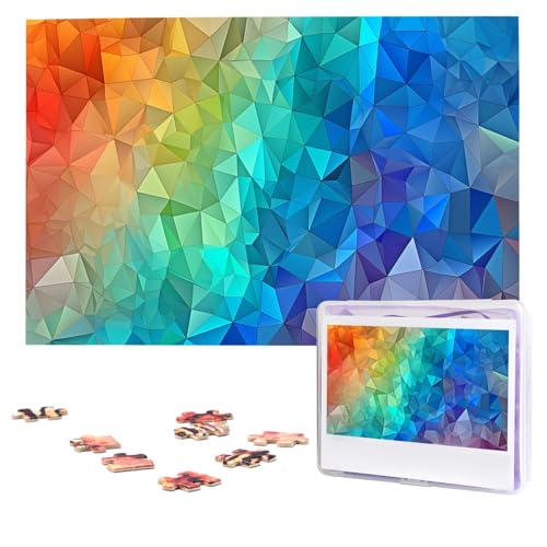 Regenbogen-Dreieck-Puzzle, 1000 Teile, personalisiertes Puzzle, Foto-Puzzle für Erwachsene, anspruchsvolles Bilderpuzzle mit Aufbewahrungstasche, Puzzles für Männer und Frauen, Heimdekoration (74,9 x Regenbogen-Dreieck-Puzzle, 1000 Teile, personalisiertes Puzzle, Foto-Puzzle für Erwachsene, anspruchsvolles Bilderpuzzle mit Aufbewahrungstasche, Puzzles für Männer und Frauen, Heimdekoration (74,9 x von HCLYvexiria