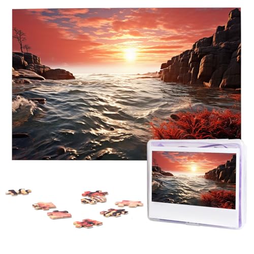 Rotes Strandriff-Puzzle, 1000 Teile, personalisiertes Puzzle, Foto-Puzzle für Erwachsene, anspruchsvolles Bilderpuzzle mit Aufbewahrungstasche, Puzzles für Männer und Frauen, Heimdekoration (74,9 x 50 Rotes Strandriff-Puzzle, 1000 Teile, personalisiertes Puzzle, Foto-Puzzle für Erwachsene, anspruchsvolles Bilderpuzzle mit Aufbewahrungstasche, Puzzles für Männer und Frauen, Heimdekoration (74,9 x 50 von HCLYvexiria