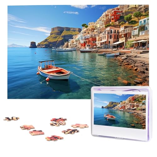 Seaside Town Puzzles, 1000 Teile, personalisiertes Puzzle, Foto-Puzzle für Erwachsene, anspruchsvolles Bilderpuzzle mit Aufbewahrungstasche, Puzzles für Männer und Frauen, Heimdekoration (74,9 x 50 Seaside Town Puzzles, 1000 Teile, personalisiertes Puzzle, Foto-Puzzle für Erwachsene, anspruchsvolles Bilderpuzzle mit Aufbewahrungstasche, Puzzles für Männer und Frauen, Heimdekoration (74,9 x 50 von HCLYvexiria
