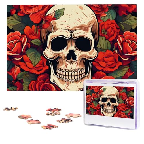 Sugar Skull Rose Puzzles 1000 Teile Personalisierte Puzzles Fotos Puzzle für Erwachsene Herausforderndes Bilderpuzzle mit Aufbewahrungstasche Puzzles für Männer Frauen Heimdekoration (74,9 x 50 cm) Sugar Skull Rose Puzzles 1000 Teile Personalisierte Puzzles Fotos Puzzle für Erwachsene Herausforderndes Bilderpuzzle mit Aufbewahrungstasche Puzzles für Männer Frauen Heimdekoration (74,9 x 50 cm) von HCLYvexiria