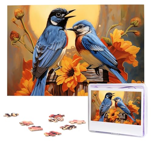 Vögel und Sonnenblumen, Puzzle, 1000 Teile, personalisierbar, Foto-Puzzle für Erwachsene, anspruchsvolles Bilderpuzzle mit Aufbewahrungstasche, Puzzles für Männer und Frauen, Heimdekoration (74,9 x 50 Vögel und Sonnenblumen, Puzzle, 1000 Teile, personalisierbar, Foto-Puzzle für Erwachsene, anspruchsvolles Bilderpuzzle mit Aufbewahrungstasche, Puzzles für Männer und Frauen, Heimdekoration (74,9 x 50 von HCLYvexiria
