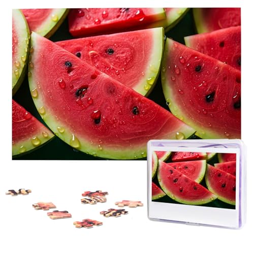 Wassermelone schöne Puzzles, 1000 Teile, personalisiertes Puzzle, Foto-Puzzle für Erwachsene, anspruchsvolles Bilderpuzzle mit Aufbewahrungstasche, Puzzles für Männer und Frauen, Heimdekoration (74,9 Wassermelone schöne Puzzles, 1000 Teile, personalisiertes Puzzle, Foto-Puzzle für Erwachsene, anspruchsvolles Bilderpuzzle mit Aufbewahrungstasche, Puzzles für Männer und Frauen, Heimdekoration (74,9 von HCLYvexiria