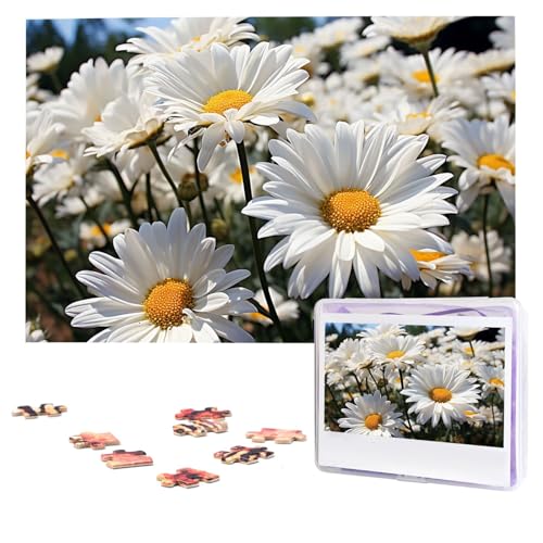Wilde weiße Gänseblümchen-Puzzle, 1000 Teile, personalisiertes Puzzle, Foto-Puzzle für Erwachsene, anspruchsvolles Bilderpuzzle mit Aufbewahrungstasche, Puzzles für Männer und Frauen, Heimdekoration Wilde weiße Gänseblümchen-Puzzle, 1000 Teile, personalisiertes Puzzle, Foto-Puzzle für Erwachsene, anspruchsvolles Bilderpuzzle mit Aufbewahrungstasche, Puzzles für Männer und Frauen, Heimdekoration von HCLYvexiria
