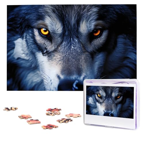 Wolfsaugen-Puzzle, 1000 Teile, personalisiertes Puzzle, Foto-Puzzle für Erwachsene, anspruchsvolles Bilderpuzzle mit Aufbewahrungstasche, Puzzles für Männer und Frauen, Heimdekoration (74,9 x 50 cm) Wolfsaugen-Puzzle, 1000 Teile, personalisiertes Puzzle, Foto-Puzzle für Erwachsene, anspruchsvolles Bilderpuzzle mit Aufbewahrungstasche, Puzzles für Männer und Frauen, Heimdekoration (74,9 x 50 cm) von HCLYvexiria