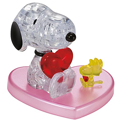 Crystal Puzzle | 3D Snoopy in Love Rot | Transparentes Design | 35 Teile | Bausatz für Kinder und Erwachsene | HCM Kinzel von HCM Kinzel