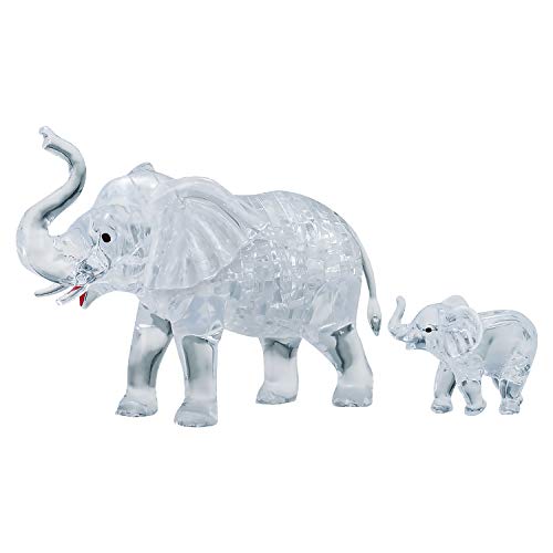Crystal Puzzle 3D Elefantenpaar 46 Teile von HCM Kinzel