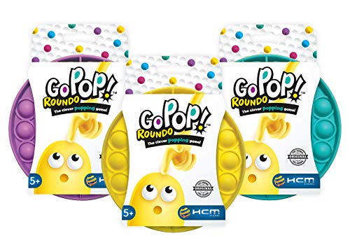 GoPop™ - Das Original - Trend Fidget, Bubble, Push Pop, Reisespiel, Logikspiel, Alltagsstress, Nervosität, Stressresistenz - HCM Kinzel - 55162, Gelb, Grün, Lila von HCM Kinzel