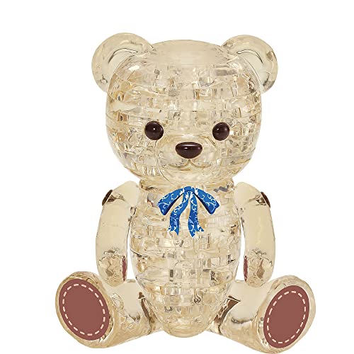 HCM Kinzel 59191 HCM Kinzel-59191-3D Crystal Bär Henry-Steckpuzzle, Puzzle für Erwachsene und Kinder-48 Teile-Hellbraun-ab 14 Jahre, Braun von HCM Kinzel