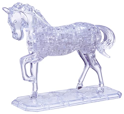 Crystal Puzzle | 3D Pferd | Transparentes Design | 100 Teile | Bausatz für Kinder und Erwachsene | HCM Kinzel von HCM Kinzel