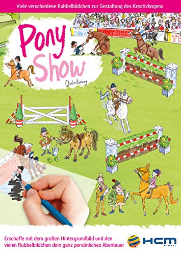 HCM Kinzel 47118 Malbuch Pony Show Rubbelbildchen, Mehrfarbig von HCM Kinzel